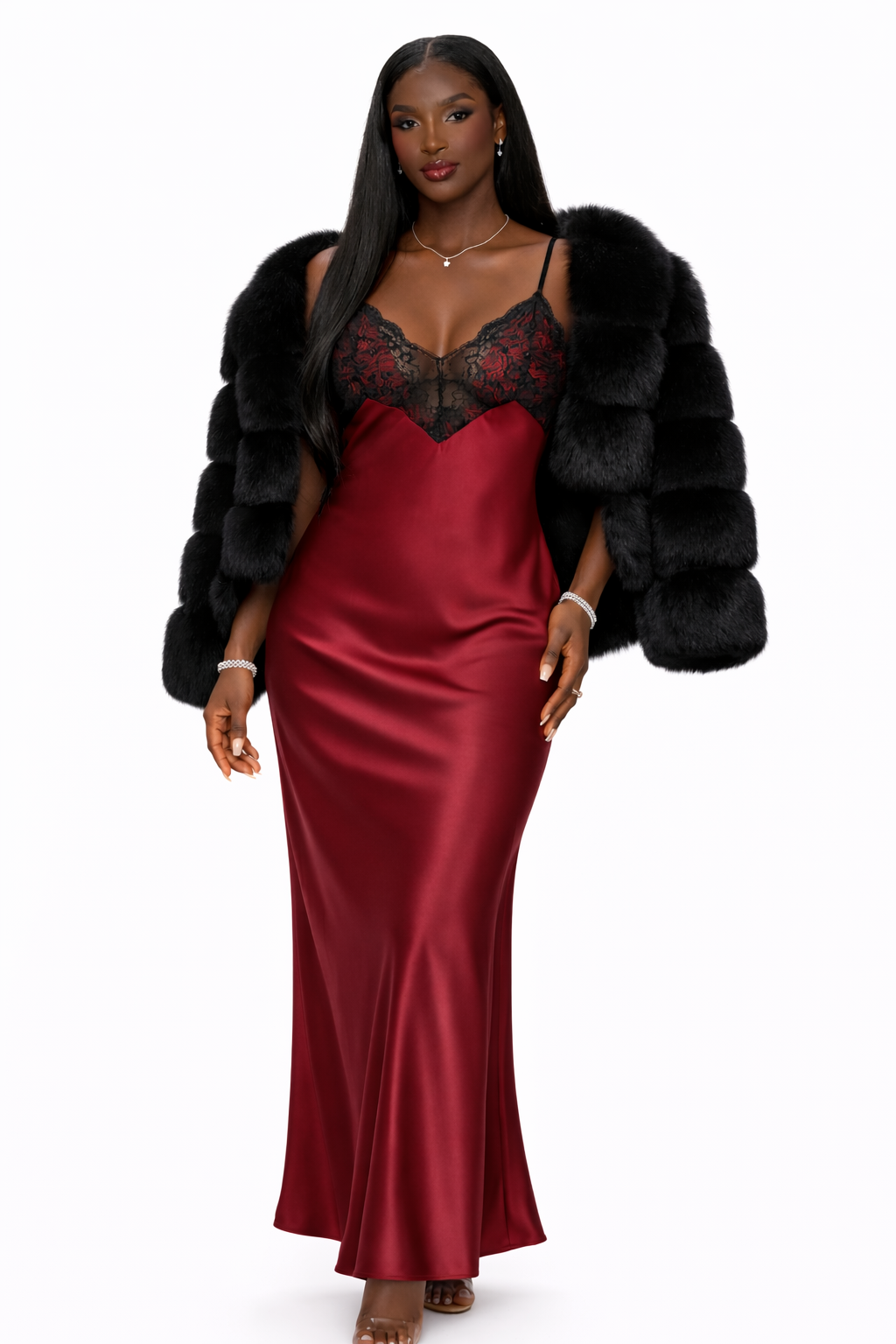 Robe soirée satin – Maison Furella